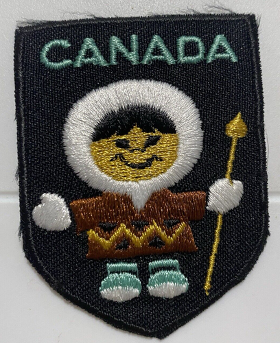 Canada Inuit First Nation Souvenir Black Embroidered Patch Badge - Picture 2 of 3