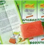 pyary ayurvedic soap {TURMERIC} natural vegetable source صابون كركم   75 gms