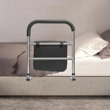 Stainless Steel Bed Rails for Seniors Elderly Parents Adults Bed Side Rai Black