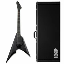 ESP LTD Arrow Black Metal Black Satin BLKS Electric Guitar BKM + Case   B-Stock