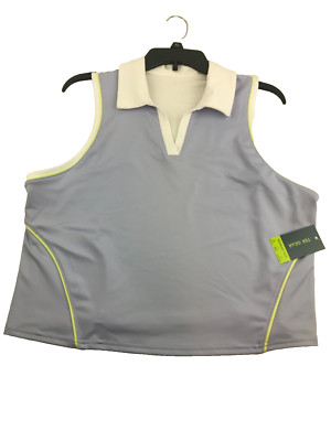 NWT TEK GEAR Workout Gear Women's XL lavender  Slvls Wicking Stretch Fabric Top
