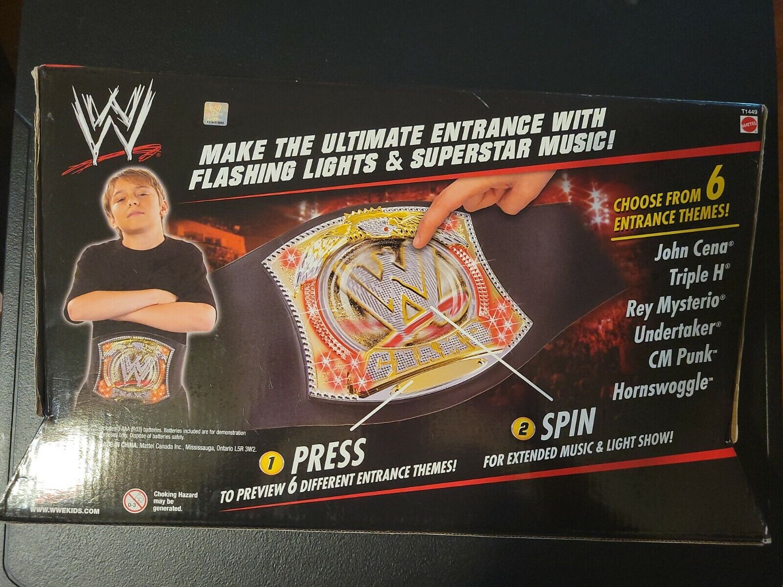 WWE Wrestling Ultimate Championship Belt with Animated Lights & Music 2010 New 2022, popularna wyprzedaż