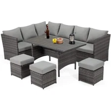 Danrelax 7-Piece Patio Conversation Set, Outdoor Sectional Sofa
