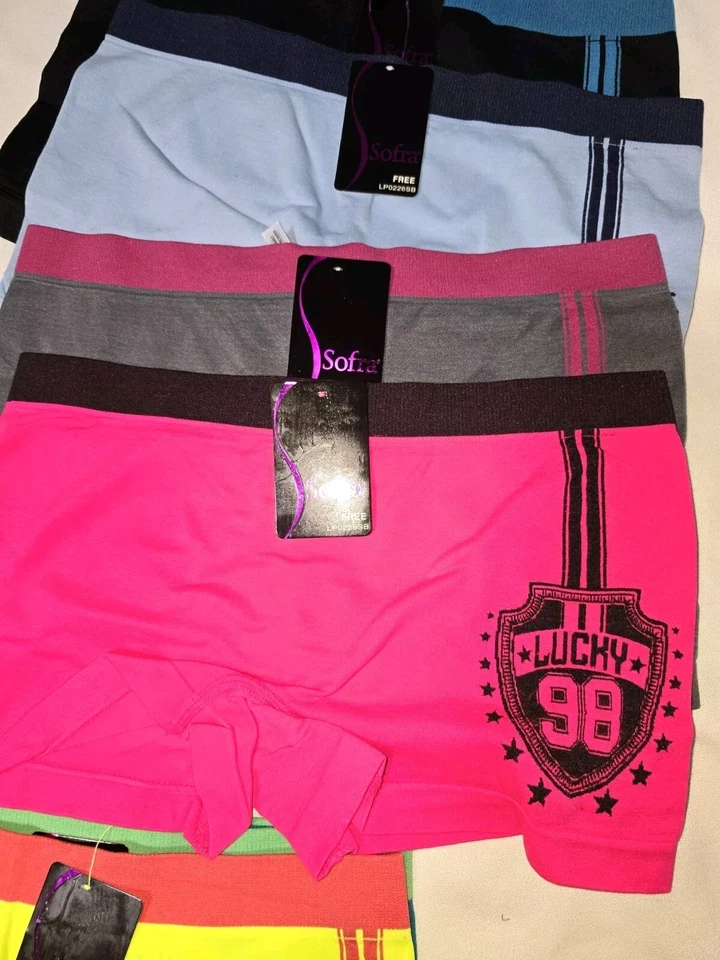 Conjunto de 6 calzoncillos boxer Lucky 98 sin costuras para mujer talla única Foto 4 de 4