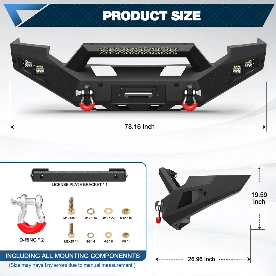 For 2005-2007 Ford F250 F350 Super Duty Front Or Rear Bumper w/Sensor Holes  - Image 4 of 4