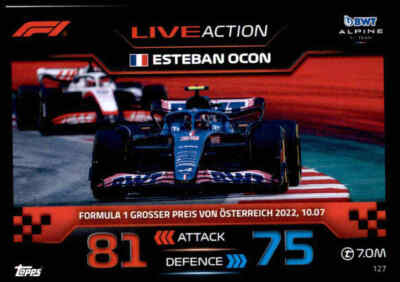 Formel 1 Turbo Attax 2023 127 - Esteban Ocon - Live Action