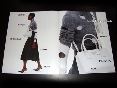 PRADA 2-Page PRINT AD Spring 2021 DIJA KALLON Questions Answers RAF SIMONS