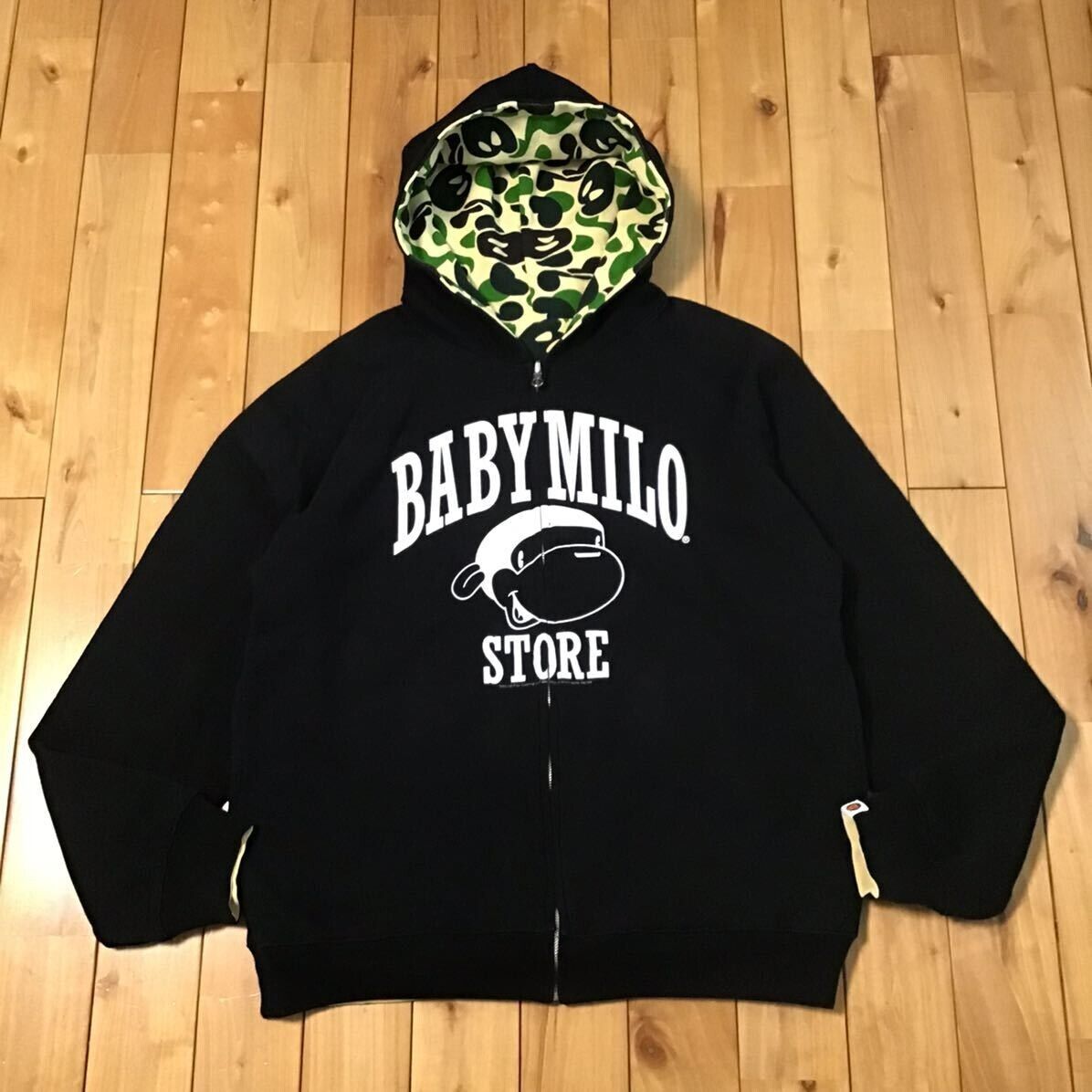 Reversible BAPE Milo camo Zip hoodie a bathing ape NIGO Size Reversible BAPE Milo camo Zip hoodie a bathing ape NIGO Size