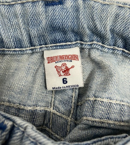 True Religion Straight S.E Jeans Boys Size 6 Adjustable Waist Color Ligth Blue - Picture 5 of 6