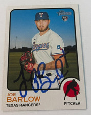 JOE BARLOW SIGNED 2022 TOPPS HERITAGE BASEBALL CARD AUTO