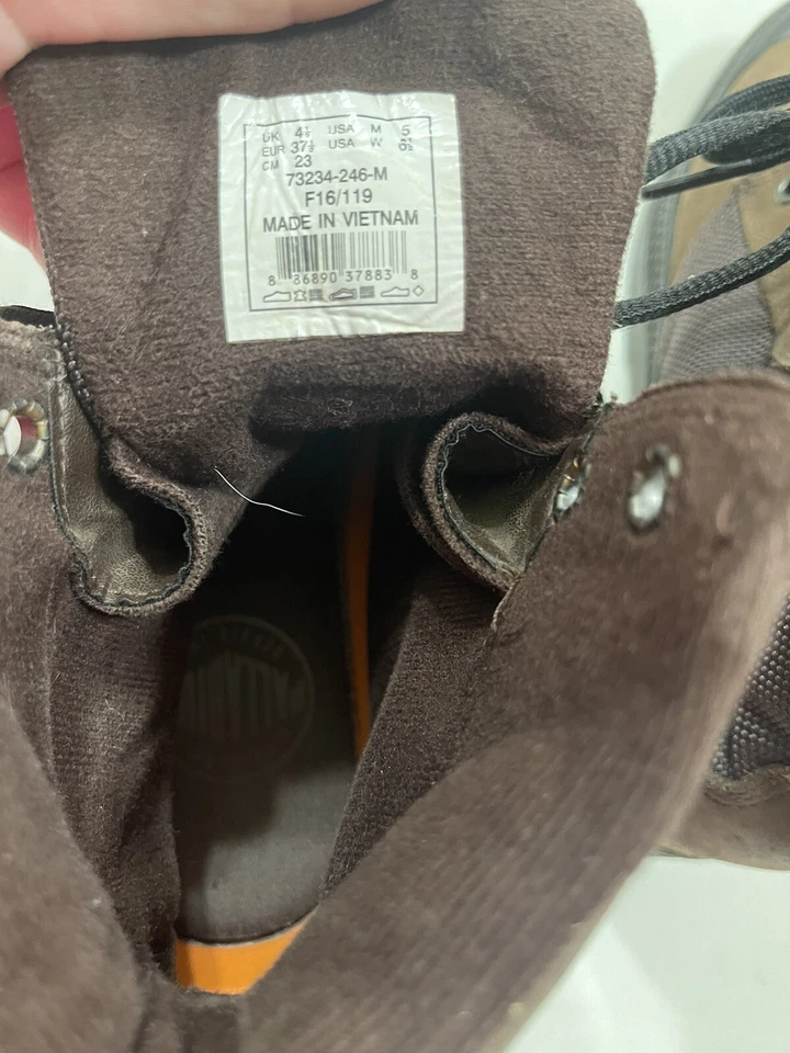 🚨 Paladio Senderismo Marrón Cuero Nobuc Exterior 6.5 Mujer Foto 3 de 4