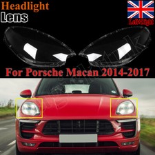 Pair For Porsche Macan 2014 2015 2016 2017 Lens Cover Headlight Shell Lamp Shade
