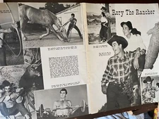 Rory Calhoun, Two Page Vintage Clipping, a