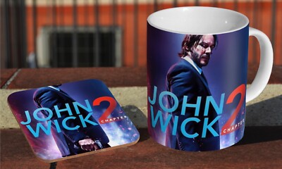 John Wick Chapter 2 - Keramik Kaffee-/Teetasse + passender Untersetzer