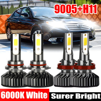 9005+H11 LED Headlight Combo 4 High Low Beam For Toyota Avalon 2011-2012 24000LM