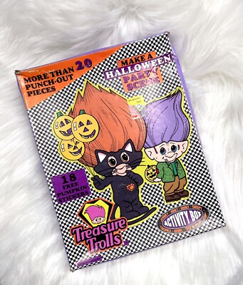 VINTAGE 1993 TREASURE TROLLS HALLOWEEN MAKE A PARTY SCENE PUNCH OUTS