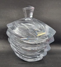 Bohemia CRYSTALITE Candy Dish W Lid Czech Republic