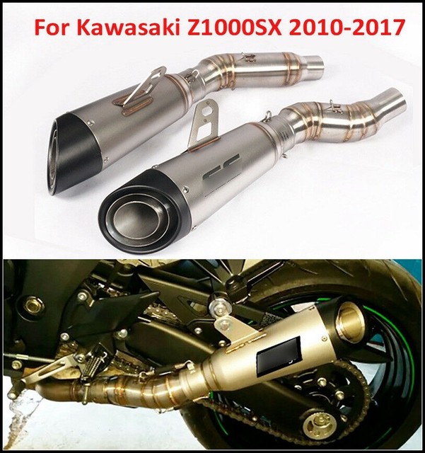 Z1000 Motorcycle Exhaust Tip Tail Pipe Link Tube for Kawasaki Z1000SX