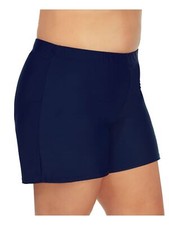 Island Escape Womens Plus Size Swim Shorts Swimwear Navy Size 20W
