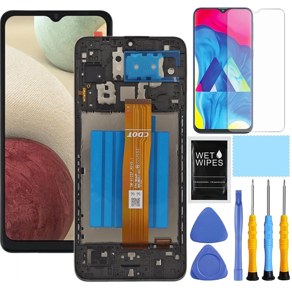 Samsung Galaxy A12 LCD Screen Replacement with Frame Compatible for A12 A125U