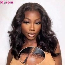 250 Density Body Wave Wear And Go Glueless Bob Wig Wear Human Hair Wigs 4x4