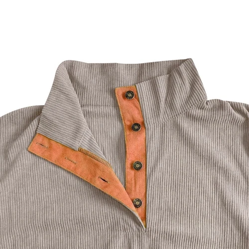 Herren Langarm Lässiges Sweatshirts Corduroy Patchwork Freizeit Cord Pullover DE - Bild 7 von 60