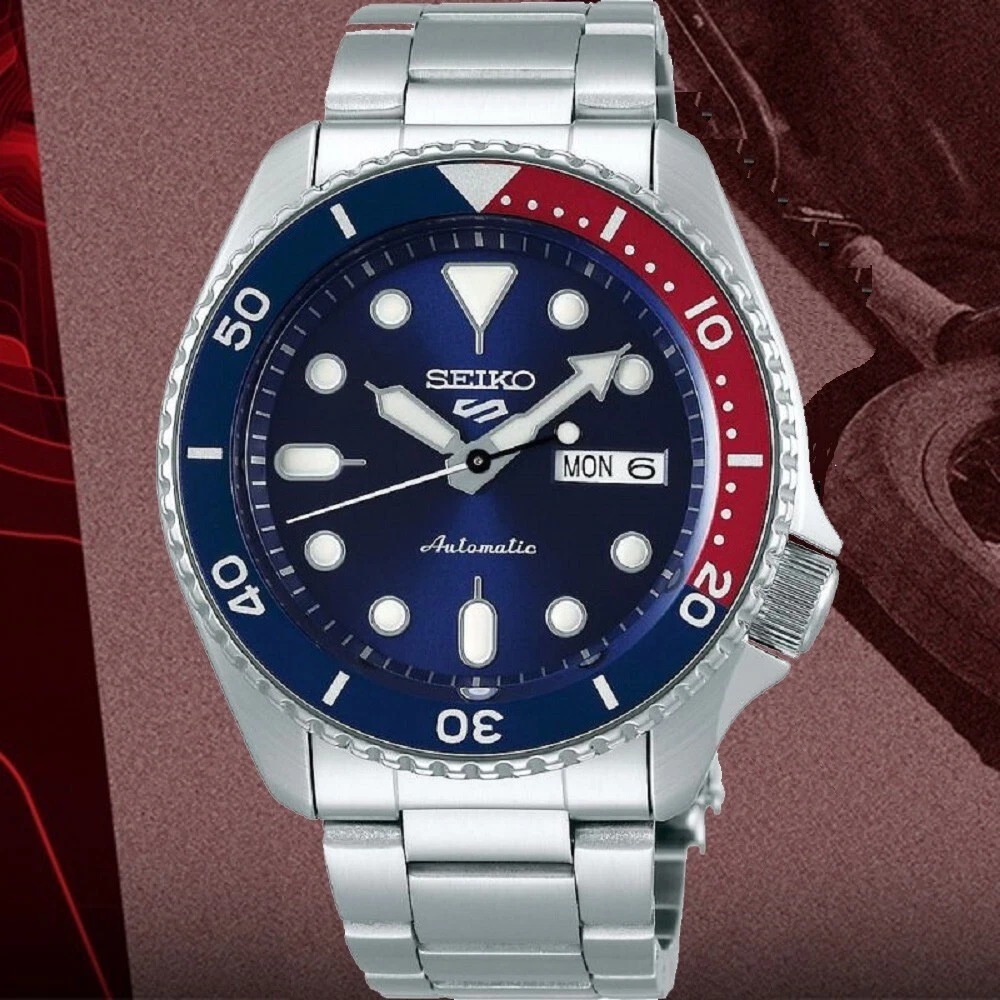 SEIKO SRPD53K1 5 Sports Automatic WR100M Mens All SS Watch 2Yr