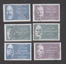 France -Timbres oblitérés - Personnages célèbres - N°2454 à 2459 -1987 -TB