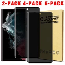 2/4/6 Pcs Privacy Tempered Glass Screen Protector For Samsung S22/ S22+/Ultra 5G