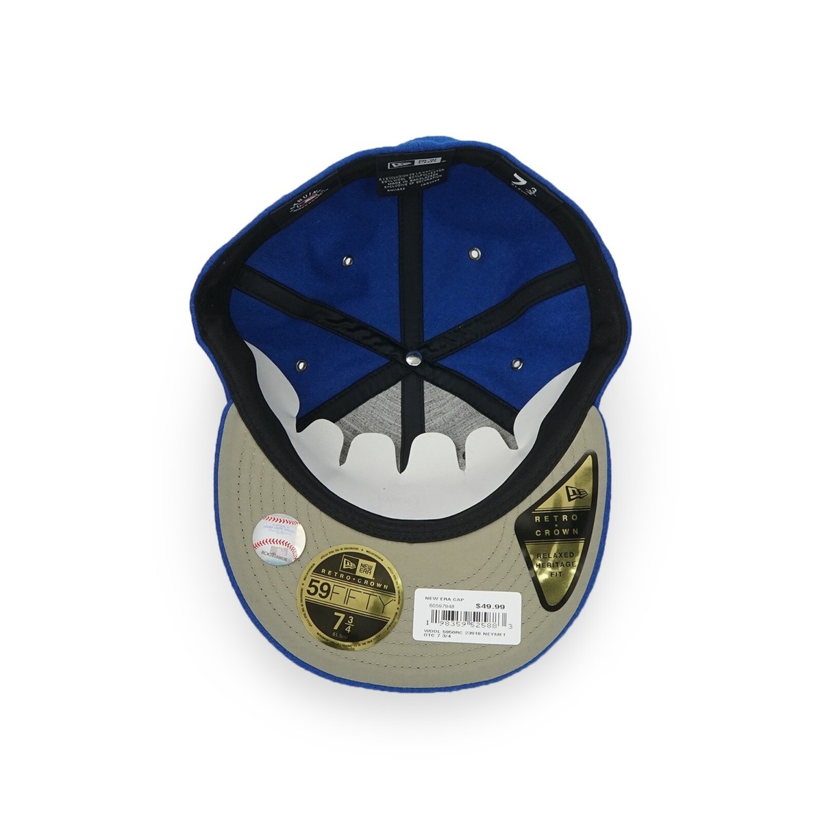 New York Mets New Era MLB 59FIFTY Retro Crown Wool Blue