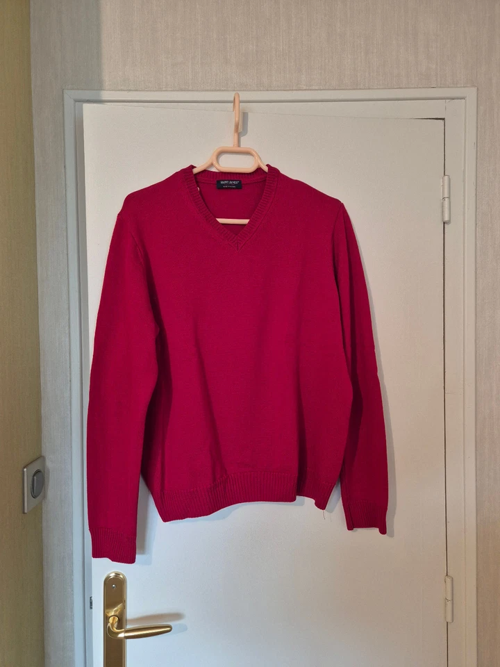 Saint James pull homme col V .Rouge .Taille L - Photo 4/4