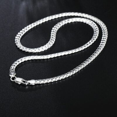 イタリア　sovrani　sterling　925　インレイ　シェル　トレー ITALY 925 Sterling Silver Coreana Chain Necklace-Popcorn Chain