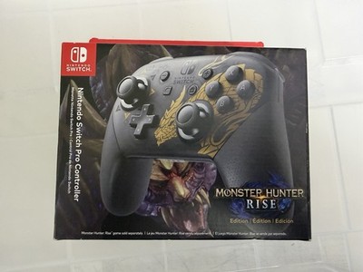Nintendo Switch Pro Controller Monster Hunter Rise Edition Wireless Black Gold