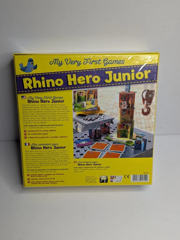 Haba Rhino Hero Junior Matching Stacking Number Board Game NEW - Image 2 of 4