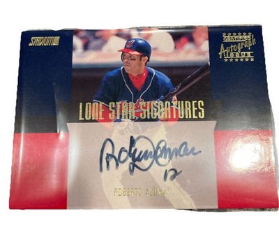 2001 Stadium Club Lone Star Signatures ls4 Roberto Alomar Auto