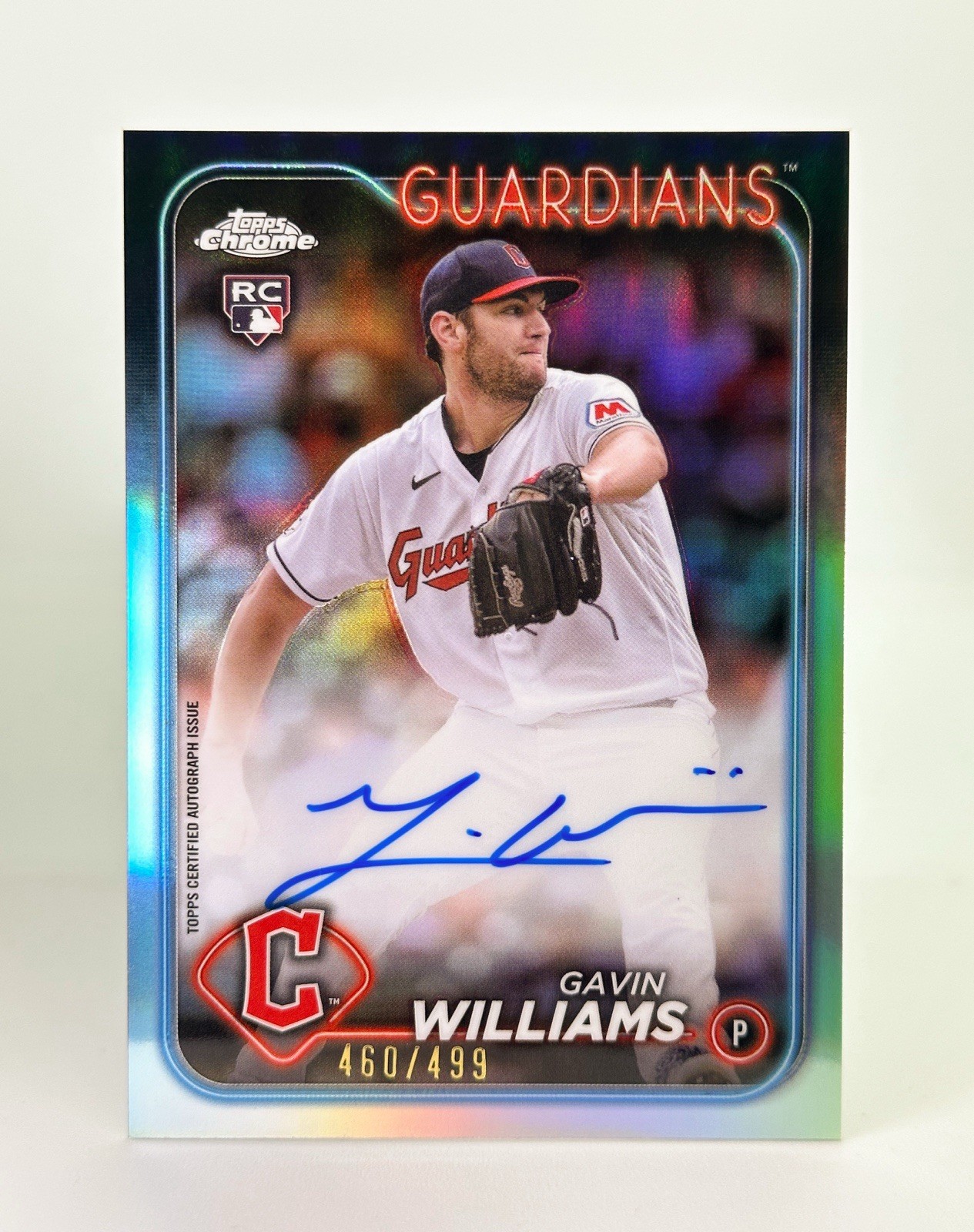 2024 Topps Chrome #RA-GW GAVIN WILLIAMS RC Rookie Refractor Auto /499