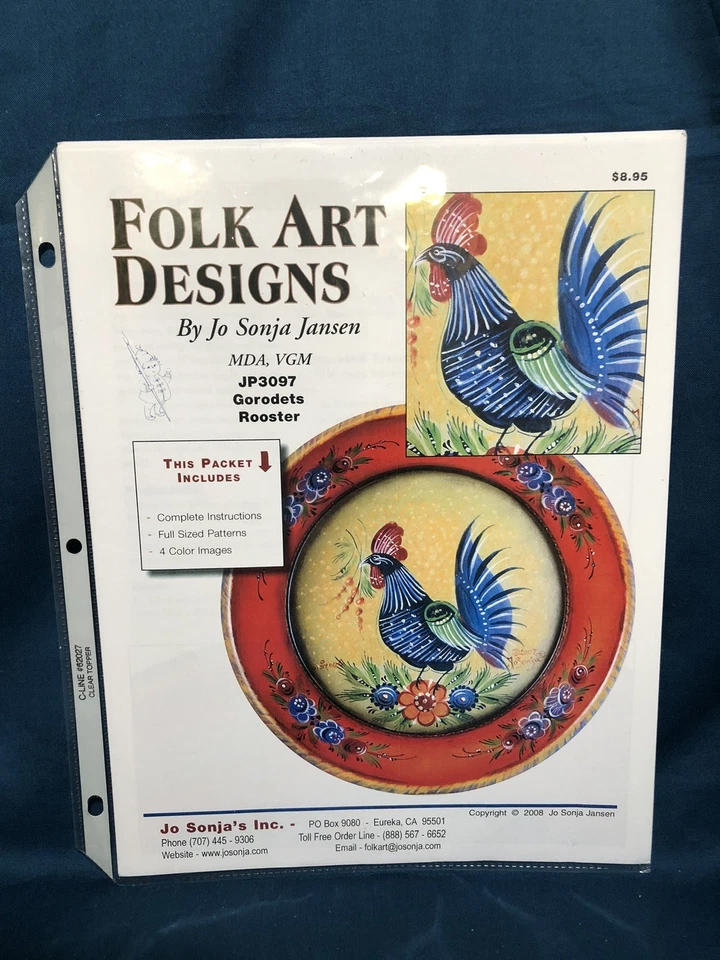 Jo Sonja Lot Of 6 - Rooster/Cockerel Instructional Pattern Packets - Image 4 of 4