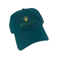 Auth Rolex Cap Black Embroidered Adjustable Hat Free Size