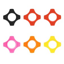 6 Piece Quadrangular Rubber Rings for Microphone, Multicolor