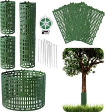 7pcs Tree Trunk Protector Tree Guards Trunk Protector with Twist Ties Resizab...