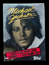 MICHAEL JACKSON 1984 Topps Unopened Wax Pack 1st Series 3 Cards -3 Stickers