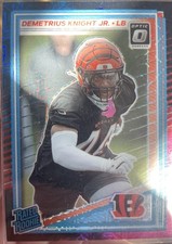 2025 Panini Donruss Rated Rookie Demetrius Knight Jr. #385￼ Nebula. 1/1