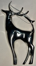 7  Silver Color Metal Reindeer Christmas Ornament