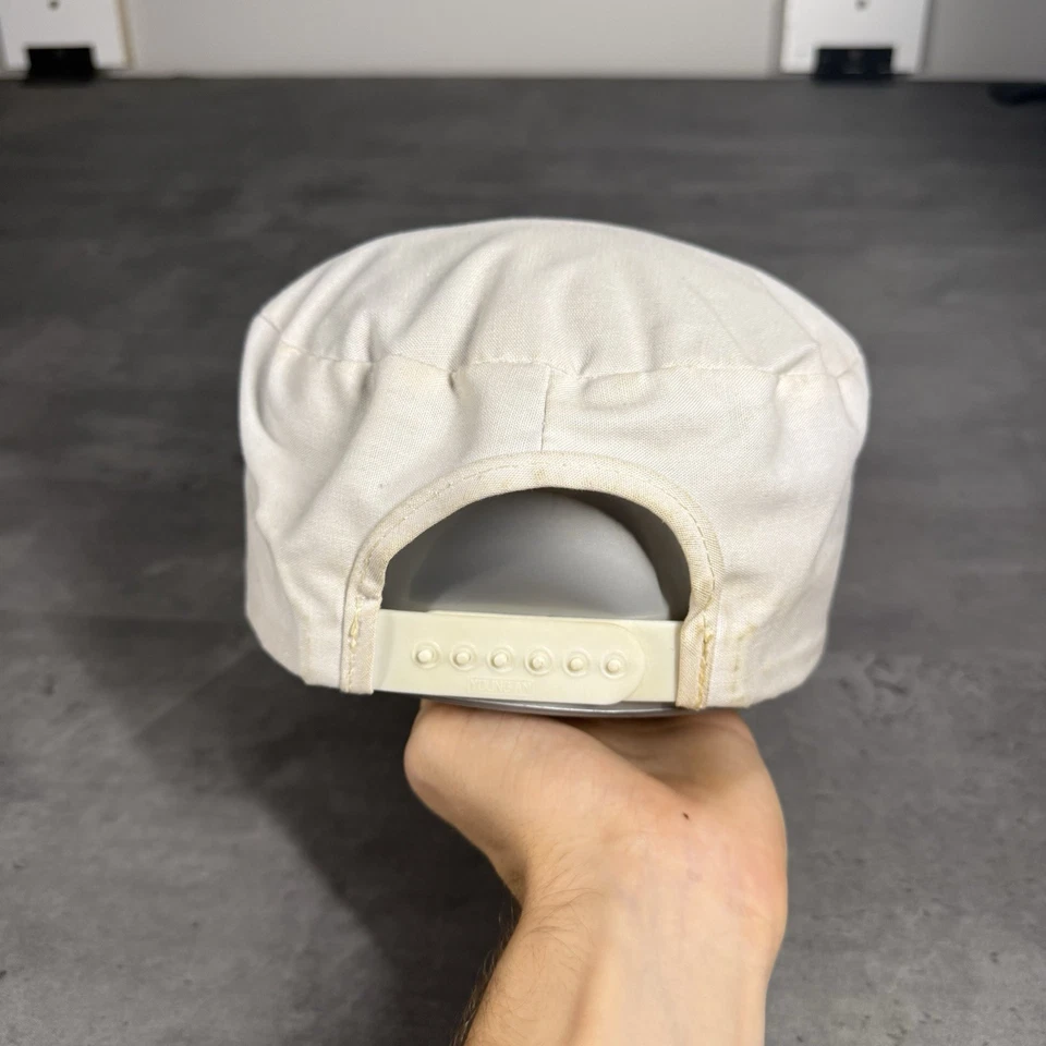 Vintage 80s Fordham Rams Snapback Hat White Champion YoungAn Painter Cap Thrash - Image 4 of 4