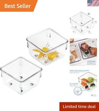 Versatile Clear Plastic Drawer Organizer Set 3" x 3" x 2" Size for Any Drawer