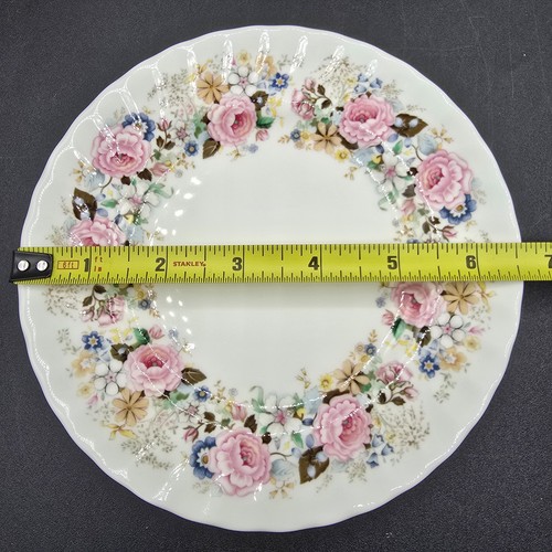 Set of 4 MINTON Fine Bone China ROSE GARLAND 6 5/8" Inch Bread and Butter Plates - Picture 5 of 5