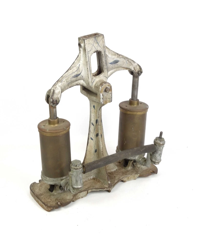 Antigua bomba de buceo de aguas poco profundas de 2 cilindros The Bishop & Babcock Co. Cleveland OH Foto 3 de 4