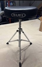 New Mapex Drum Throne 12" Wide x 3" Thick Round Cushioned Seat Single Braced
