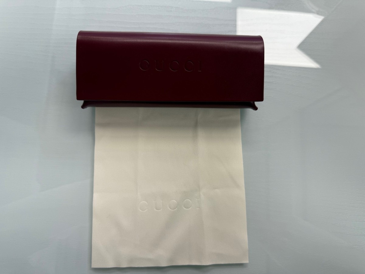 Brand New Style Gucci Sunglasses Eyeglasses Bordeaux Leather 