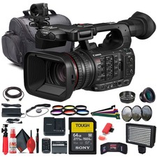 Canon XF605 UHD 4K HDR Pro Camcorder 5076C002 BP-A60 Battery More Bundle